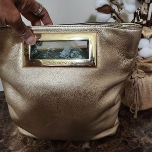 EUC Michael Kors Leather 2way Crossbody.  Incl gold crossbody unbranded chain